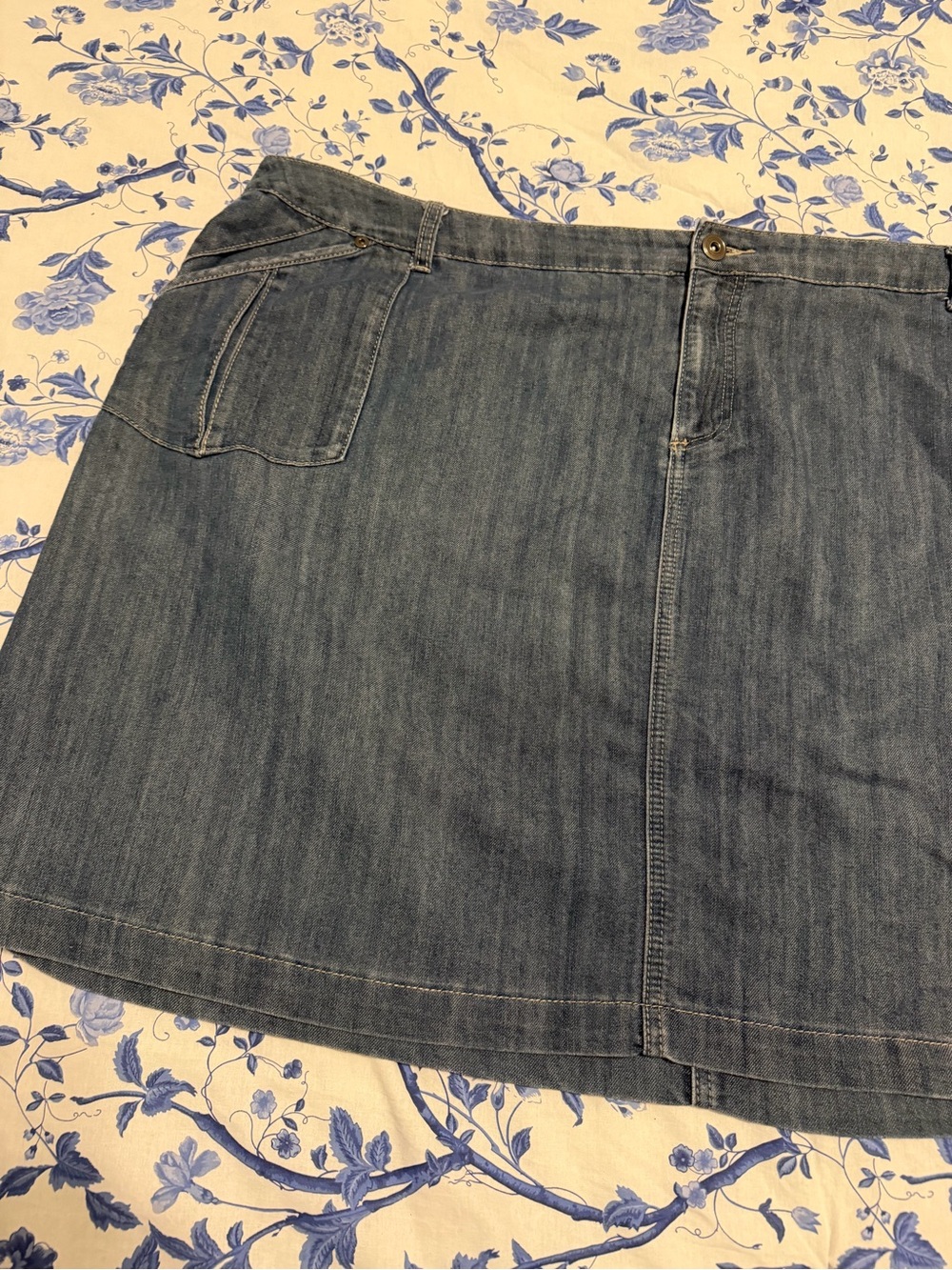 Cato Light Blue Denim Midi Skirt - Picture 2 of 4